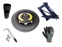 Set - Ruotino di scorta VW TIGUAN R18 5x112x57,1 + Giradadi + Crick + Custodia per crick